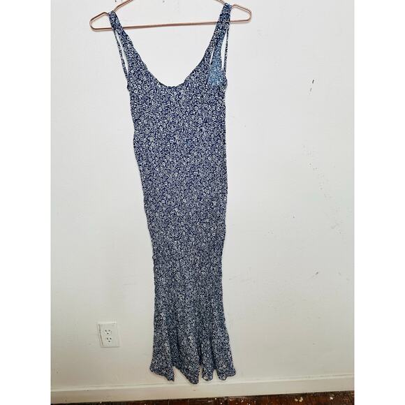 POLO RALPH LAUREN Blue Floral Print Slip Style Sleeveless A-Line Dress Size 4 - Picture 4 of 16